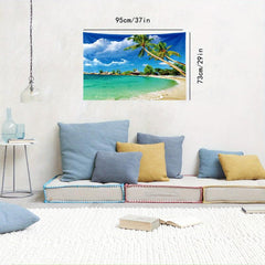 Coconut Tree Tapestry with Installation Package - Bring the Beach to Your Home!