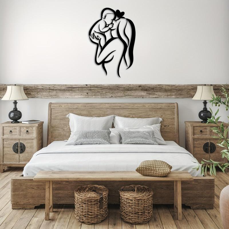 Mother & Child Metal Wall Art Love Mother's Wall Decor Modern Home Decor