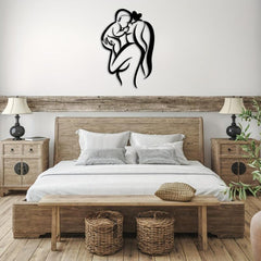 Mother & Child Metal Wall Art Love Mother's Wall Decor Modern Home Decor