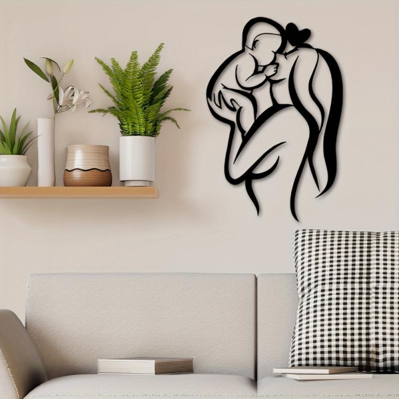 Mother & Child Metal Wall Art Love Mother's Wall Decor Modern Home Decor