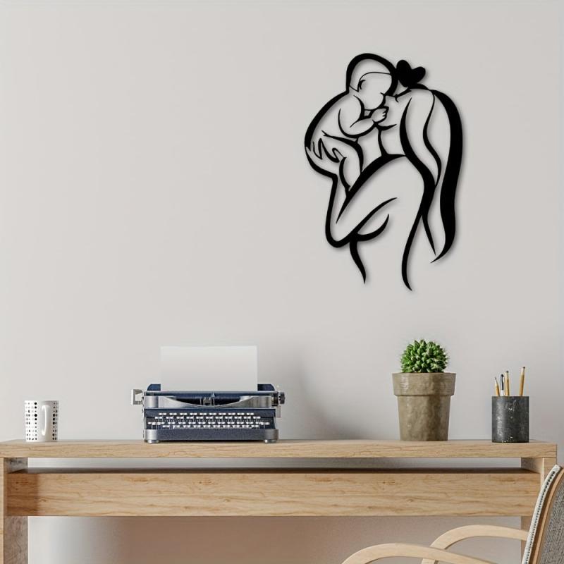 Mother & Child Metal Wall Art Love Mother's Wall Decor Modern Home Decor