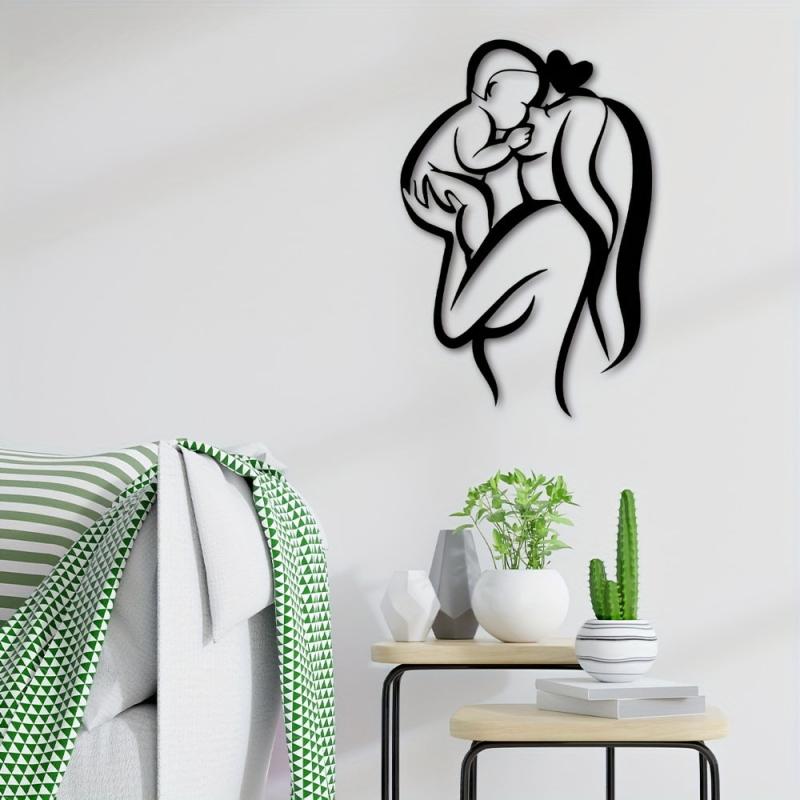 Mother & Child Metal Wall Art Love Mother's Wall Decor Modern Home Decor