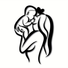 Mother & Child Metal Wall Art Love Mother's Wall Decor Modern Home Decor