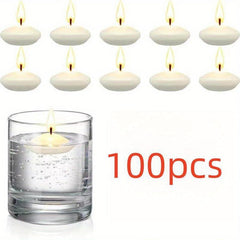 Red Floating Candles 36-200pcs Circular Odorless for Weddings Pool Parties