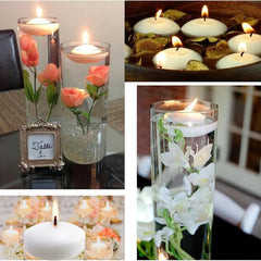 Red Floating Candles 36-200pcs Circular Odorless for Weddings Pool Parties