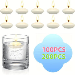 Red Floating Candles 36-200pcs Circular Odorless for Weddings Pool Parties