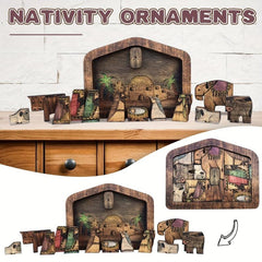 Unique Nativity Puzzle Wooden Table Decoration Christmas Gift