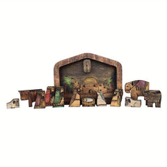 Unique Nativity Puzzle Wooden Table Decoration Christmas Gift