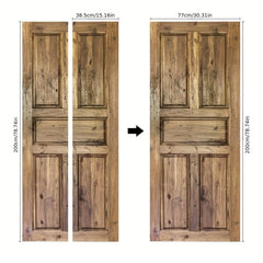 3D Old Wood Door Decal Decorative Mural Waterproo...