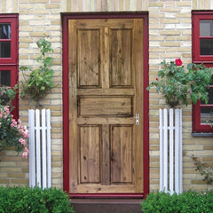 3D Old Wood Door Decal Decorative Mural Waterproo...