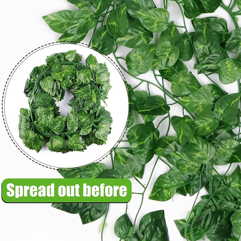 Artificial Ivy Leaf Vines 12 Strands 84 Feet for Wedding Party Home Decor