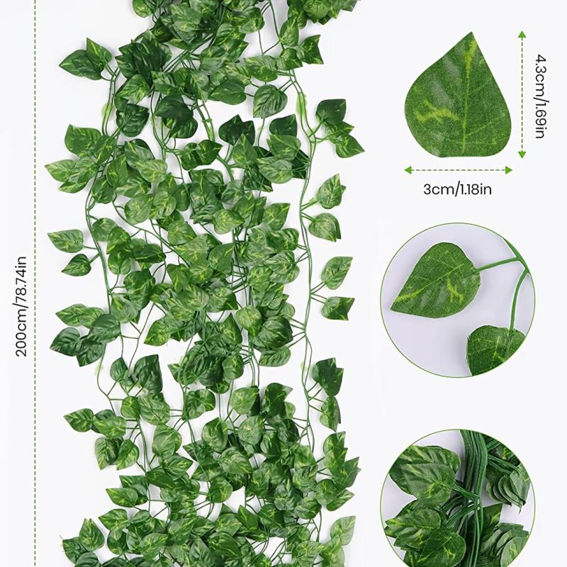 Artificial Ivy Leaf Vines 12 Strands 84 Feet for Wedding Party Home Decor
