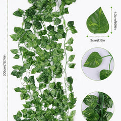 Artificial Ivy Leaf Vines 12 Strands 84 Feet for Wedding Party Home Decor