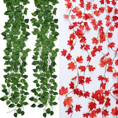 Artificial Ivy Leaf Vines 12 Strands 84 Feet for Wedding Party Home Decor