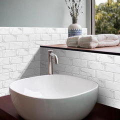 Waterproof Marble Tile Sticker for Kitchen and Bathroom Backsplash