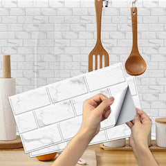 Waterproof Marble Tile Sticker for Kitchen and Bathroom Backsplash