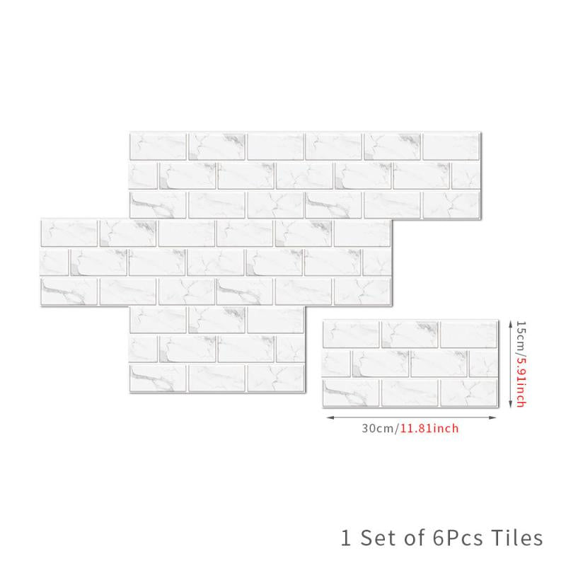 Waterproof Marble Tile Sticker for Kitchen and Bathroom Backsplash