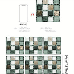 Vintage Mosaic Pattern Kitchen Back Panel Wall Sticker
