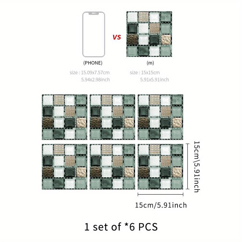 Vintage Mosaic Pattern Kitchen Back Panel Wall Sticker