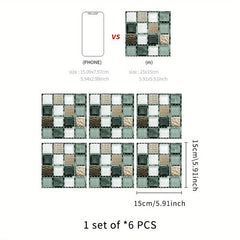 Vintage Mosaic Pattern Kitchen Back Panel Wall Sticker