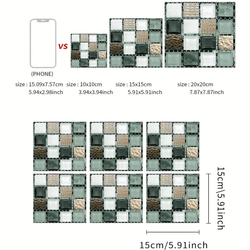 Vintage Mosaic Pattern Kitchen Back Panel Wall Sticker