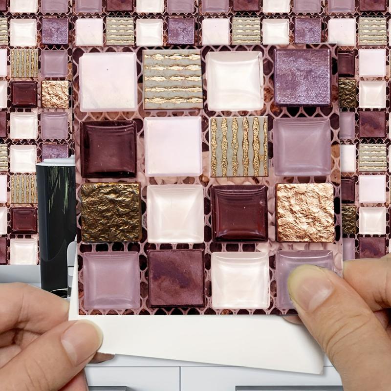 Vintage Mosaic Pattern Kitchen Back Panel Wall Sticker