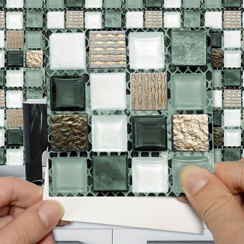 Vintage Mosaic Pattern Kitchen Back Panel Wall Sticker