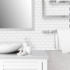 Waterproof Kitchen Tile Wallpaper Peel & Stick Backsplash Tiles