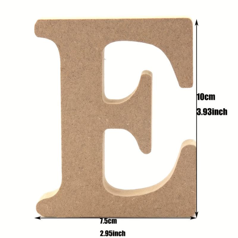 Natural Wooden Alphabet Letters for DIY Decor and Tableware 3.94inch