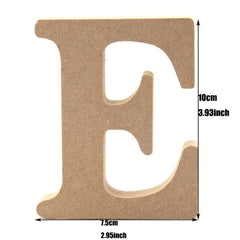 Natural Wooden Alphabet Letters for DIY Decor and Tableware 3.94inch