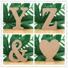 Natural Wooden Alphabet Letters for DIY Decor and Tableware 3.94inch