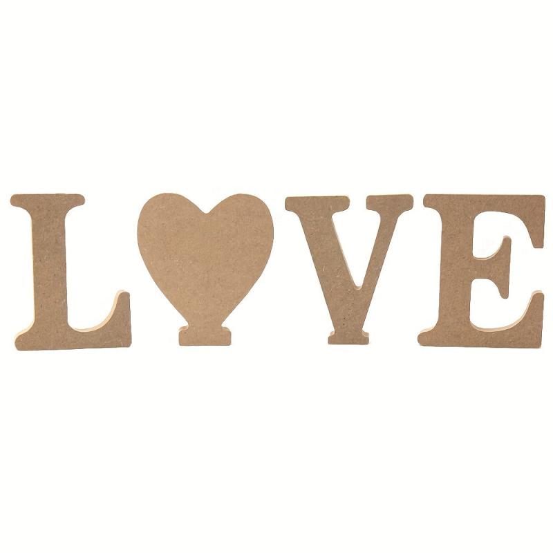 Natural Wooden Alphabet Letters for DIY Decor and Tableware 3.94inch