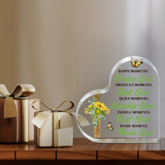 Christian Women's Acrylic Bible Scripture Gift Keepsake Paperweight
