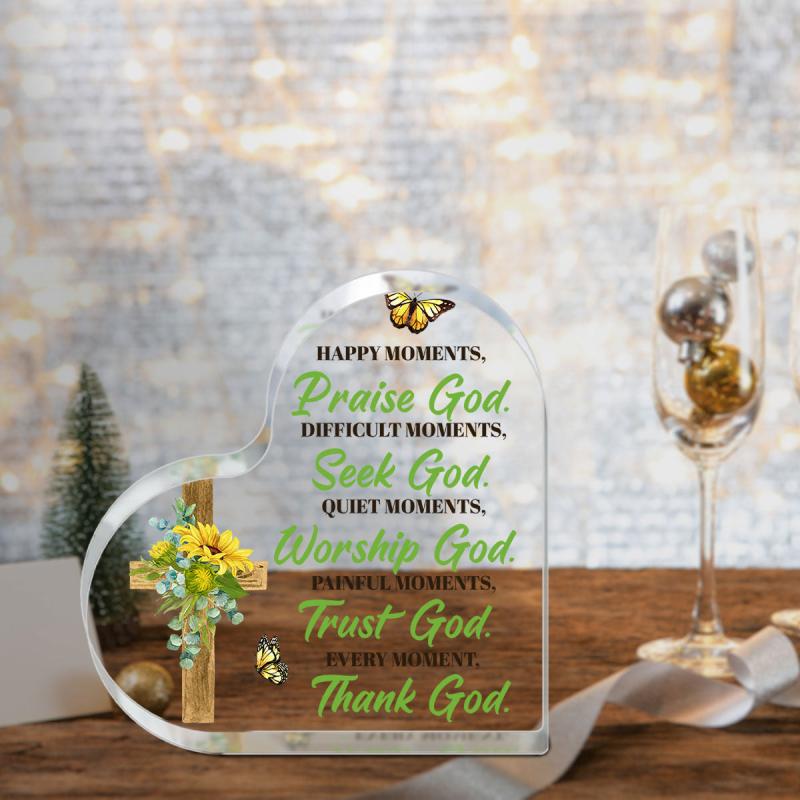Christian Women's Acrylic Bible Scripture Gift Keepsake Paperweight