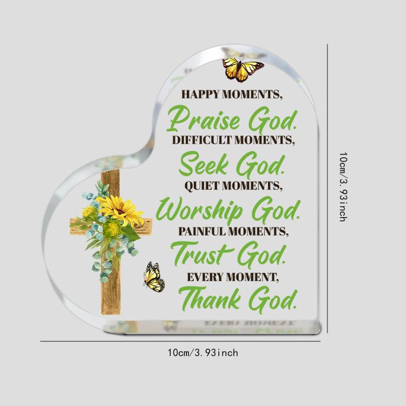 Christian Women's Acrylic Bible Scripture Gift Keepsake Paperweight
