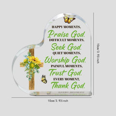 Christian Women's Acrylic Bible Scripture Gift Keepsake Paperweight