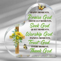 Christian Women's Acrylic Bible Scripture Gift Keepsake Paperweight
