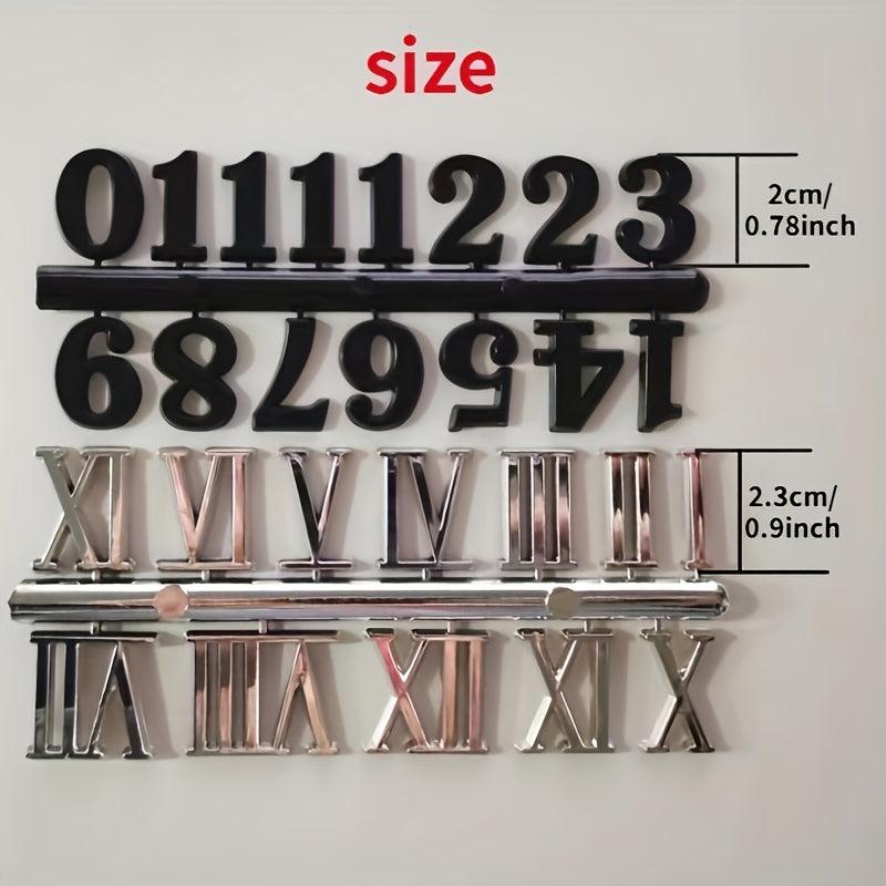 Clock Numerals Kit Arabic & Roman DIY Numbers Replacement Repair