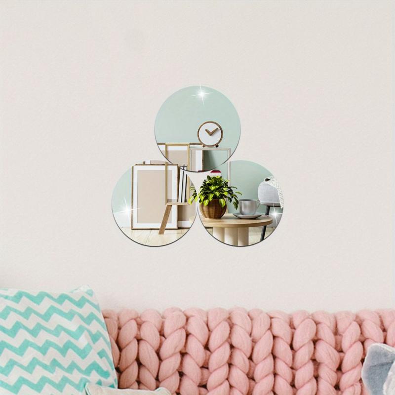 5pcs Acrylic Mirror Wall Sticker Decoration For Kids Room Bathroom