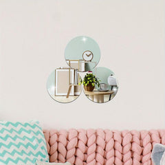 5pcs Acrylic Mirror Wall Sticker Decoration For Kids Room Bathroom