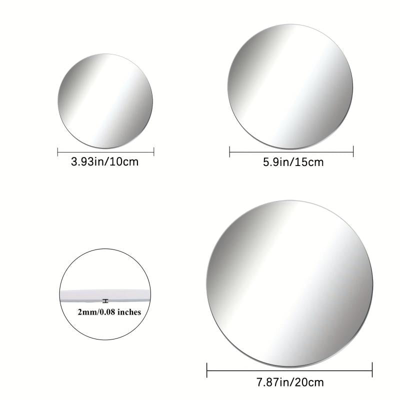 5pcs Acrylic Mirror Wall Sticker Decoration For Kids Room Bathroom