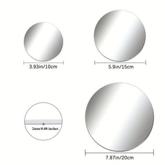 5pcs Acrylic Mirror Wall Sticker Decoration For Kids Room Bathroom