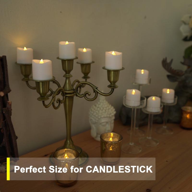 12pcs Timer Candles Flameless LED Candles Long Lasting Operated Tea Light