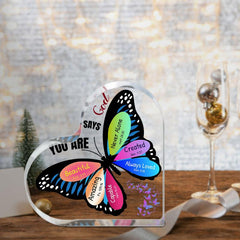 Christian Inspirational Faith Bible Verse Butterfly Desk Decor for Women