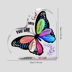 Christian Inspirational Faith Bible Verse Butterfly Desk Decor for Women