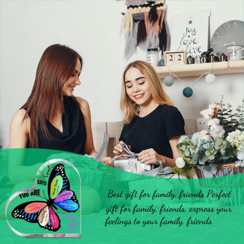 Christian Inspirational Faith Bible Verse Butterfly Desk Decor for Women