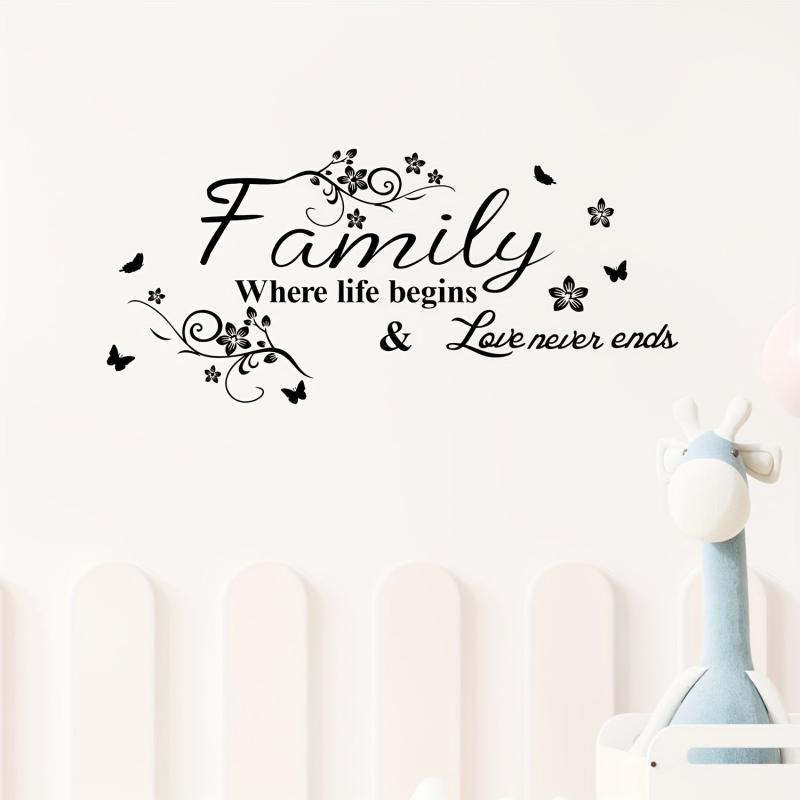 Family Love Wall Sticker for Living Room Decor