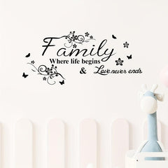 Family Love Wall Sticker for Living Room Decor