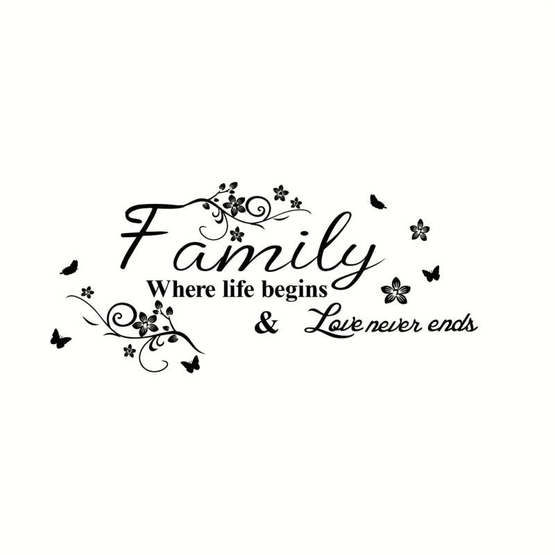 Family Love Wall Sticker for Living Room Decor