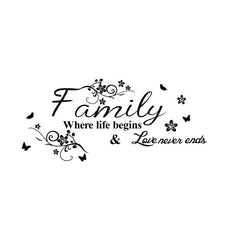 Family Love Wall Sticker for Living Room Decor